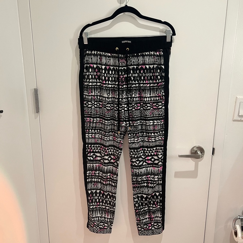 Black Express Patterned Pants - image 2